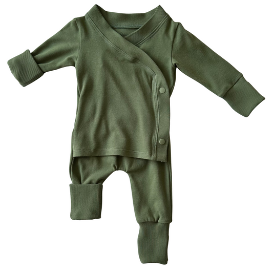 Grow-With-Me Romper for Skin-to-Skin, Green