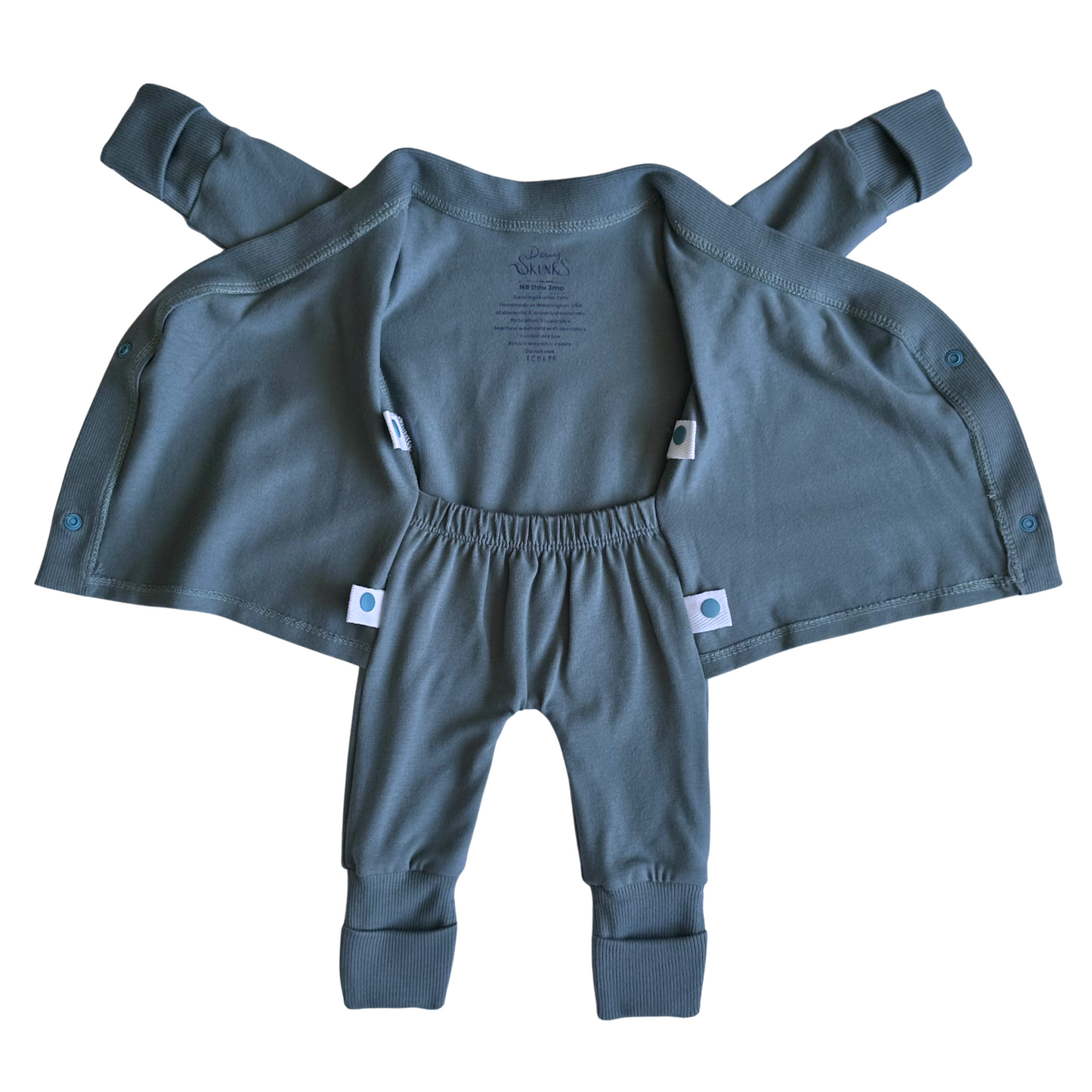 Grow-With-Me Romper for Skin-to-Skin, Blue