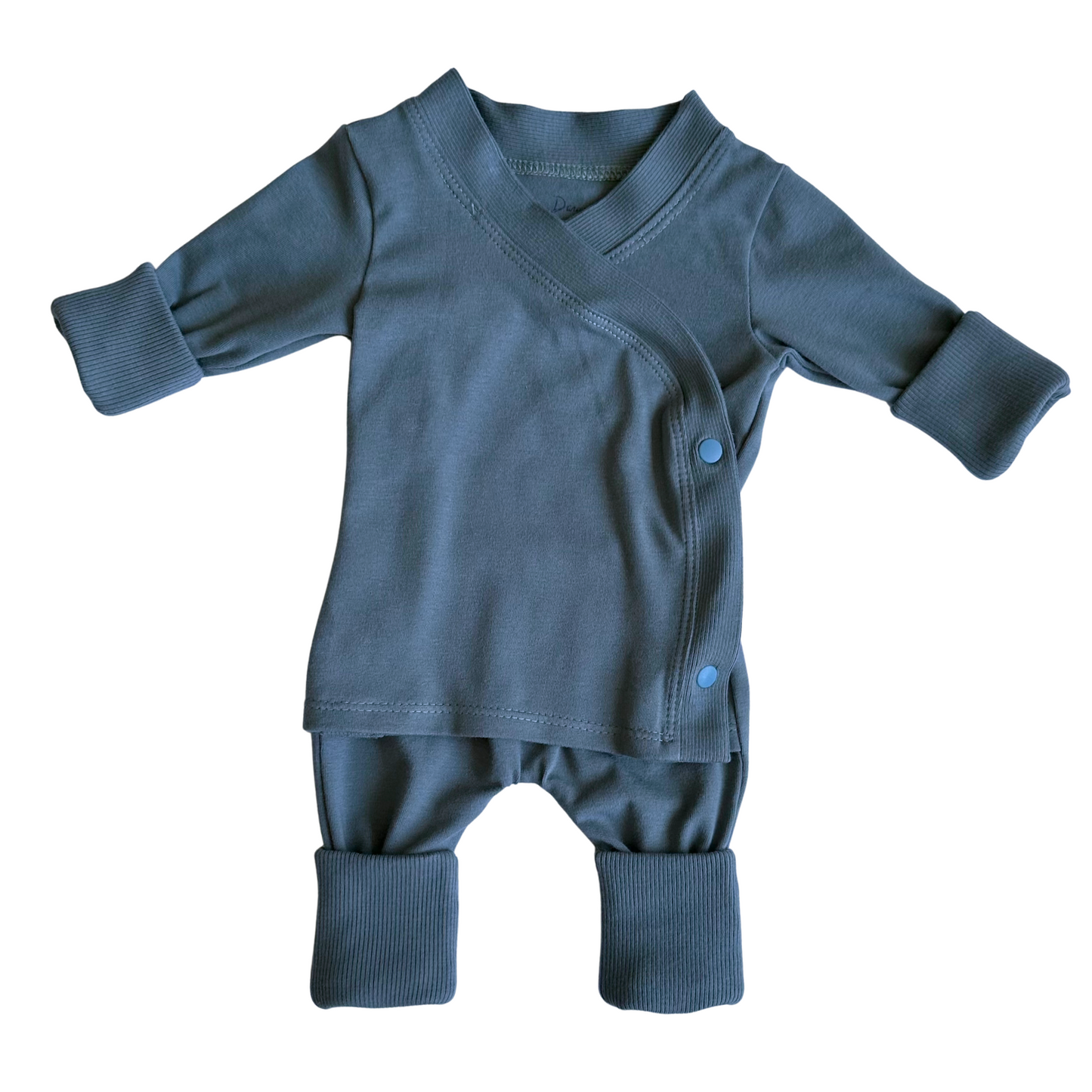 Grow-With-Me Romper for Skin-to-Skin, Blue