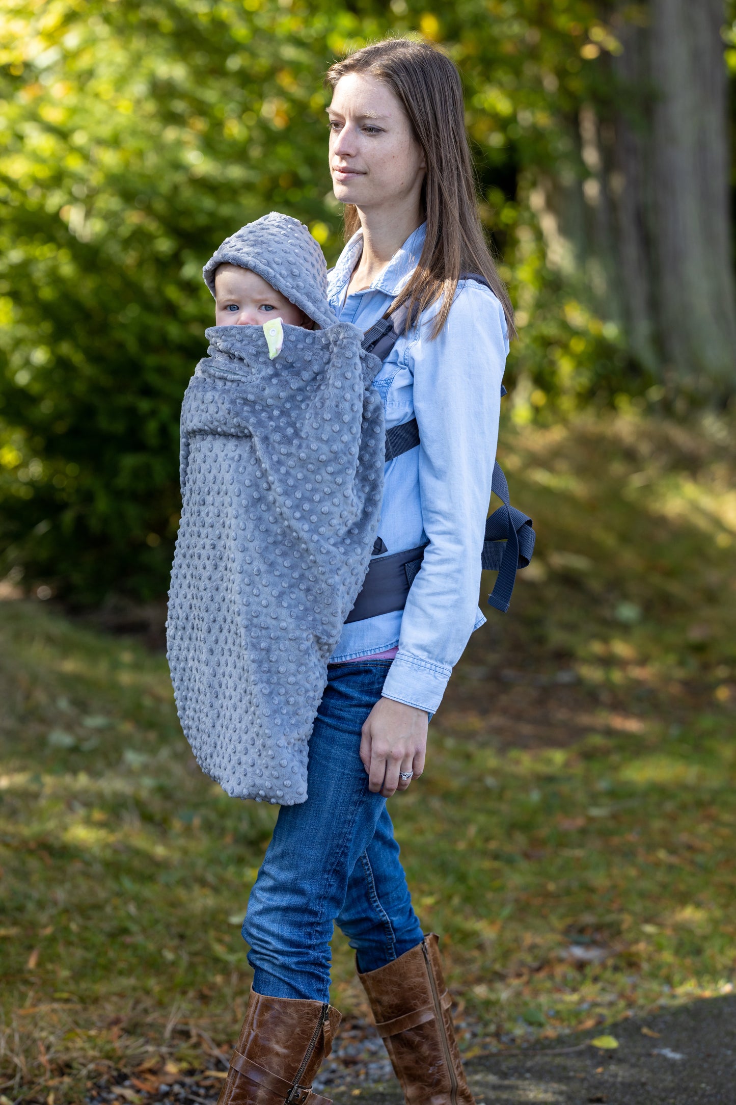 Grey dot with tie dye