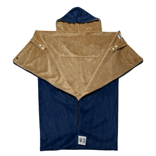 Cocoona All-in-One Baby Bunting, Blue Stripe with Tan Lining