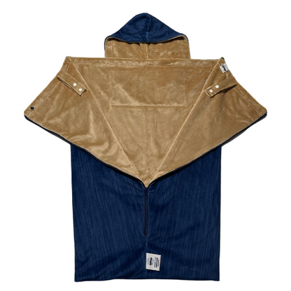 Cocoona All-in-One Baby Bunting, Blue Stripe with Tan Lining