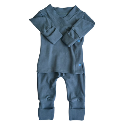 Grow-With-Me Romper for Skin-to-Skin, Blue