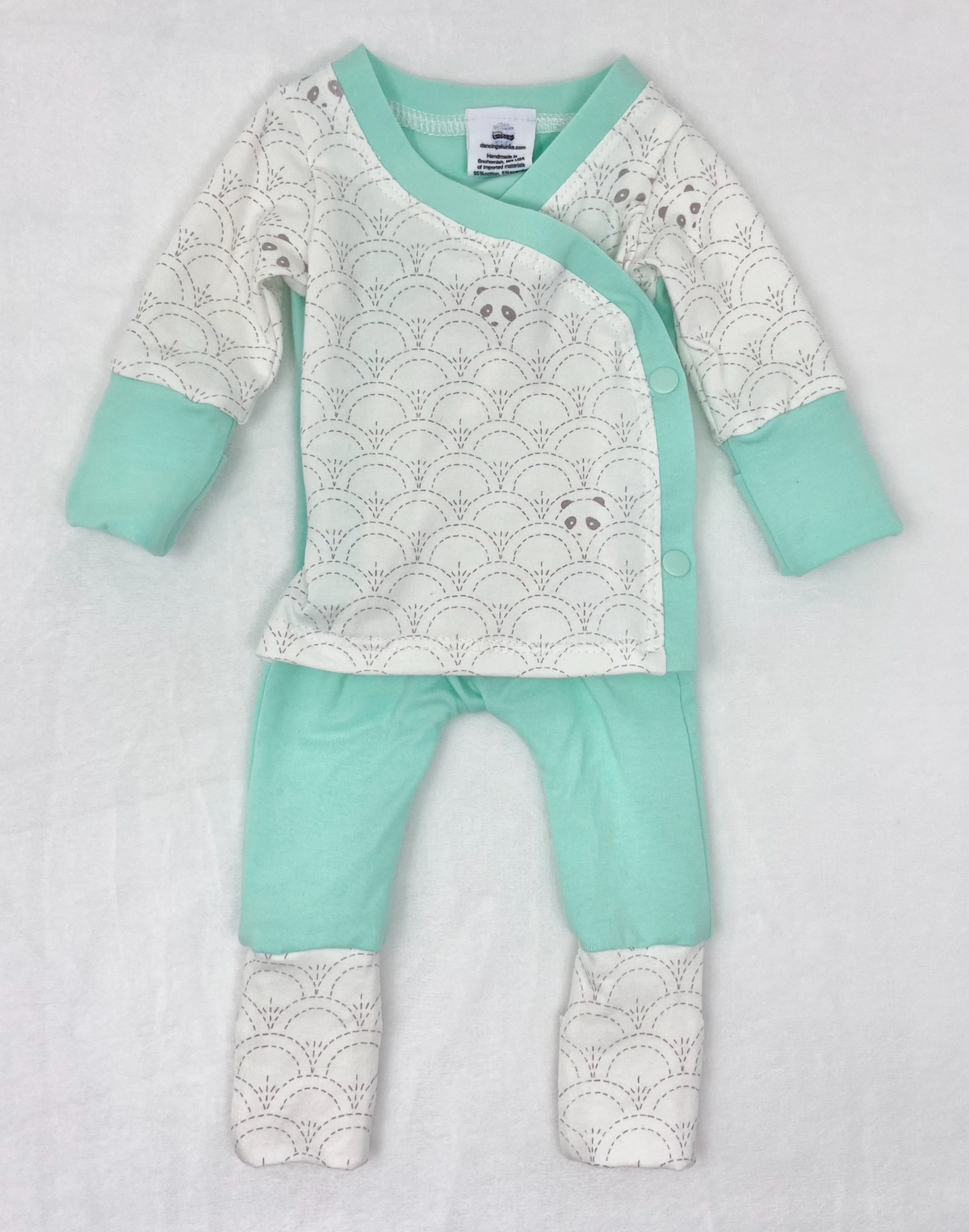 Newborn clothes, Newborn romper, baby clothes, baby panda outfit, gender neutral baby outfit, going home outfit, NICU clothes, NICU outfit, skin to skin with baby, grow with me outfit for baby, baby girl clothes, preemie clothes, preemie outfit, Kangaroo care outfit